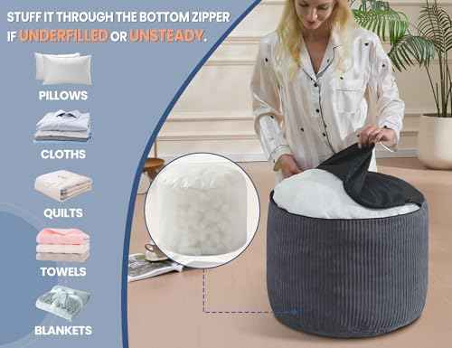 Light Blue Pouf Ottoman