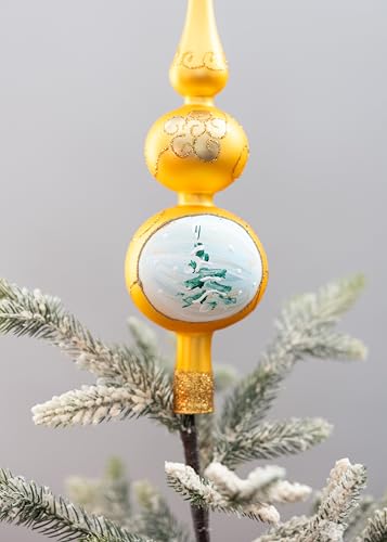 Christmas Tree Topper Mouth Blown Tree Topper Christmas Tree Topper Hand Decorated Made in Poland