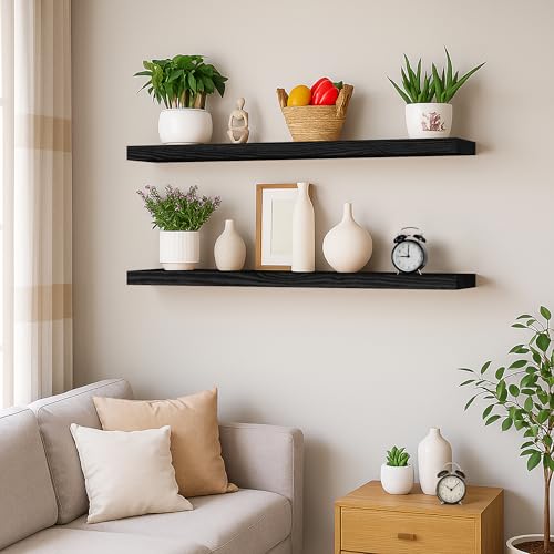 Wood Floating Shelves for Wall 42 inch Set of 2