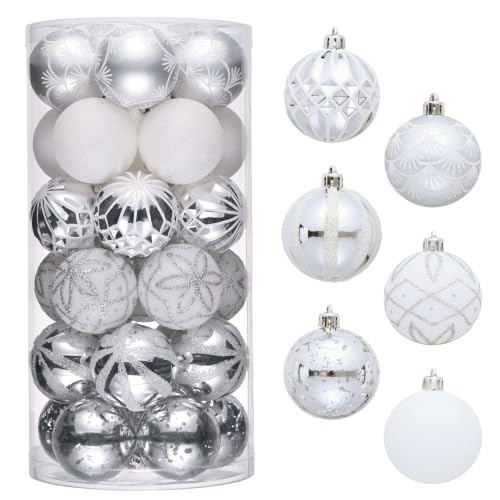 30ct Christmas Tree Decorations Ball Ornaments 2.36 Inches (30 Count)