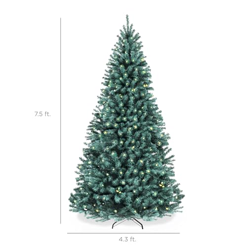 7.5ft Pre Lit Blue Spruce Christmas Tree