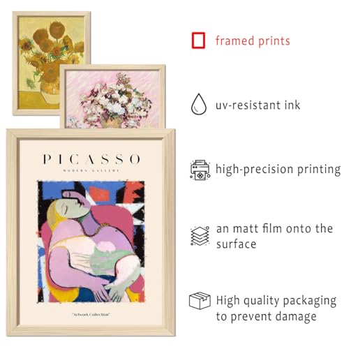 16 PCS Framed Eclectic Wall Art Decor (16 Count)