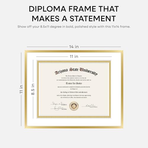 11x14 Gold Diploma Frame (3 Count)