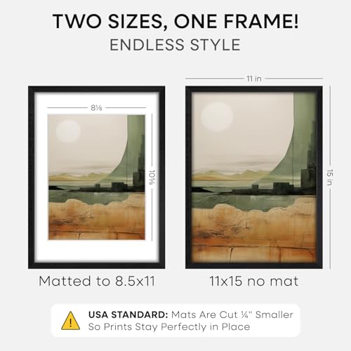 11x15 Black Oak Picture Frame