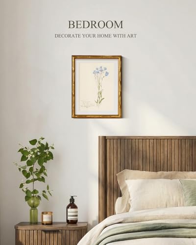 Gold Framed Bamboo Wall Art