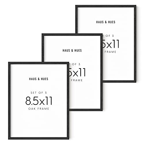 8.5x11 Black Oak Frame Set of 3 (3 Count)