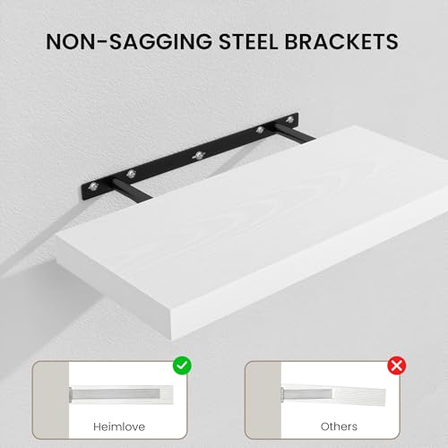 Floating Shelves 15.7" W x 10.3" D White Set of 2 (2 Count)