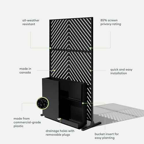Block Series Span Planter + Arrow Privacy Screen Set