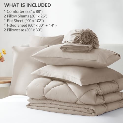 Queen Comforter Set with Sheets Linen
