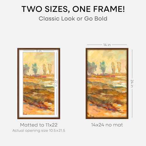 14x24 Brown Oak Picture Frame