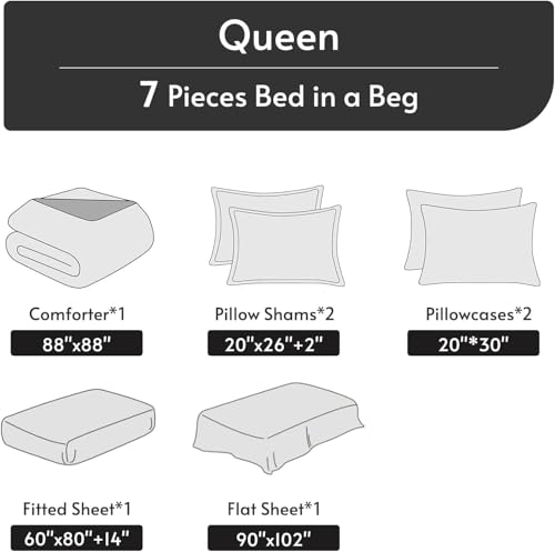 Multi Flower Bed in a Bag Queen 7 Pieces