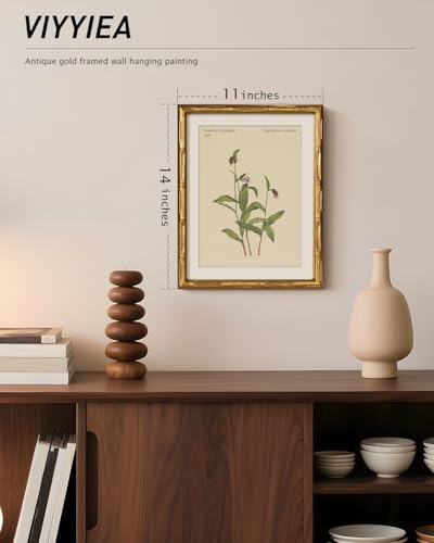 Gold Bamboo Framed Botanical Wall Art