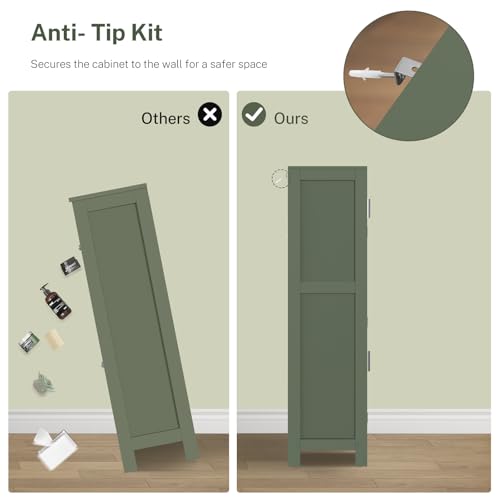 Bathroom Floor Storage Cabinet with Adjustable Shelf