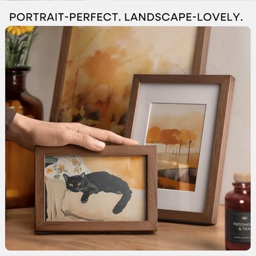 A5 Brown Oak Picture Frame