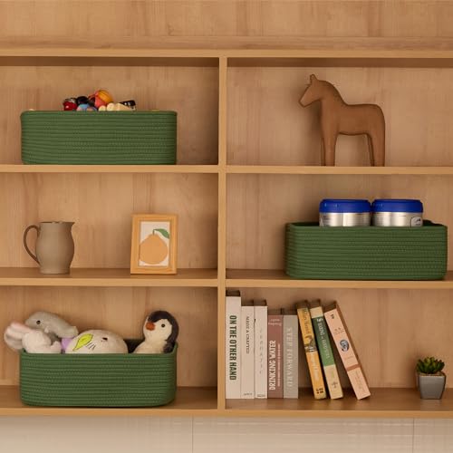 Large Shallow Organizing Baskets 15x11x5.1 Inches (4 Count)