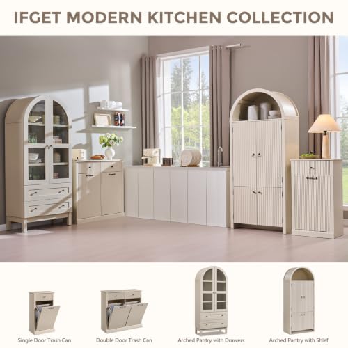 Triple Tilt Out Trash Can Cabinet