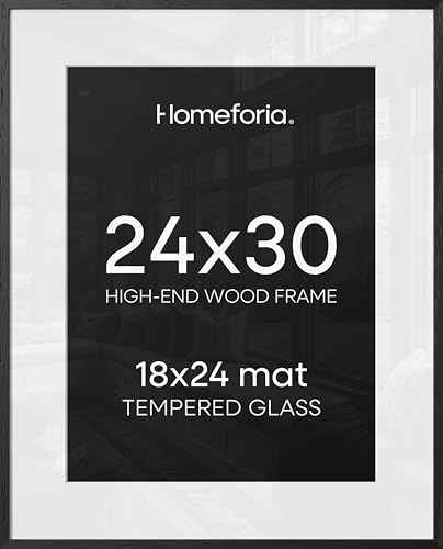 24x30 Black Oak Picture Frame
