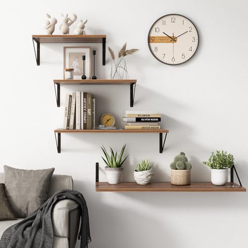 Walnut Floating Shelves Set of 2 (2 Count)
