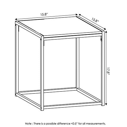 CAMNUS Metal Frame Square Side Table