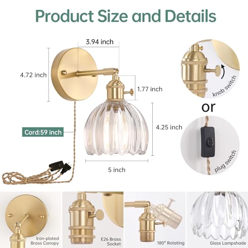 Plug in Wall Sconce