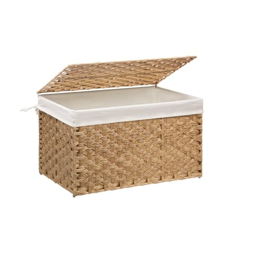 Wicker Storage Basket with Lid