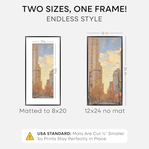 12x24 Black Picture Frame (2 Count)