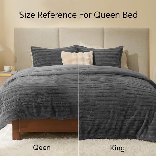 Faux Fur Queen Comforter Set