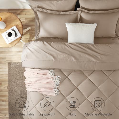 King Size Comforter Set Wheat