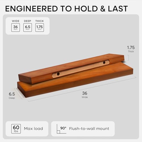 36 Inch Floating Shelves (4 Count)