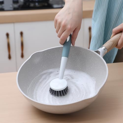 48 Pack Long Handle Dish Scrub Brush Stiff Bristles (48 Count)