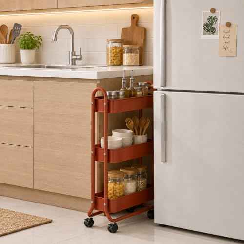 Slim Rolling Storage Cart