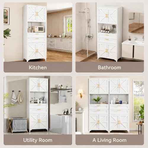 71" Kitchen Pantry Cabinet