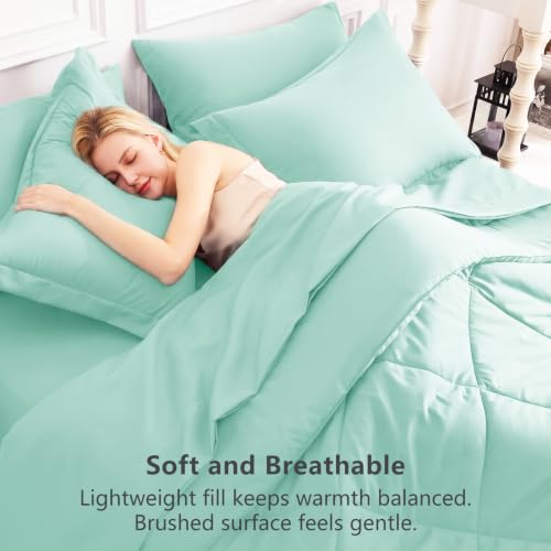 King Size Comforter Set Mint Green