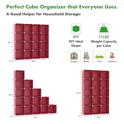 16 Cube Storage Organizer Cube Shelves Units Storage Cubes