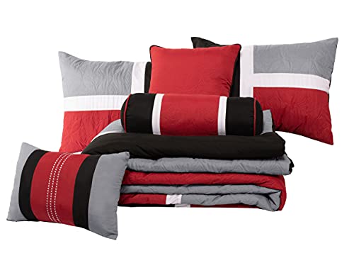 Upland 7 Piece Quilted Patchwork Comforter Set