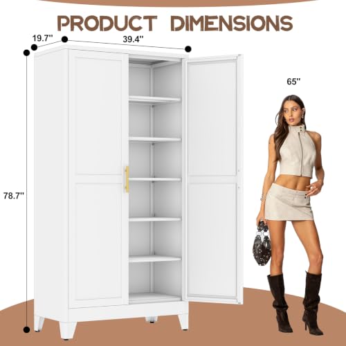 78.7" Tall Metal Pantry Cabinet