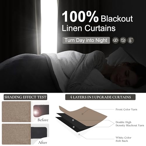Dark Flax Primitive Heavy Curtain 120 Inch Long 2 Panels Burg (2 Count)