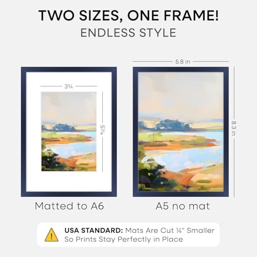 A5 Blue Picture Frame