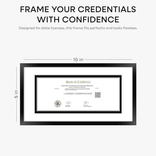 5x10 Black License Frame (2 Count)