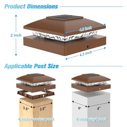 4x4 Solar Post Cap Lights (6 Count)