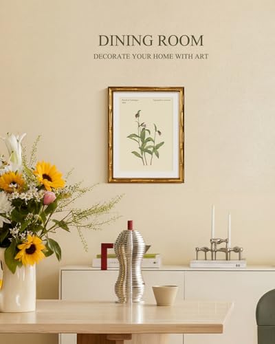 Gold Bamboo Framed Botanical Wall Art