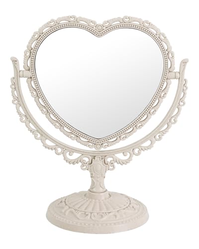 Vintage Heart Mirror for Desk Cute Coquette Room Decor