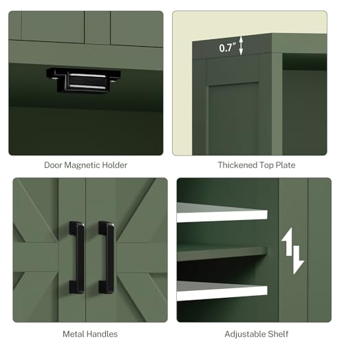 Bathroom Cabinet with Adjustable Shelf & 2 Drawers