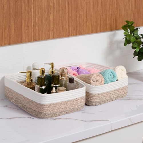 Large Shallow Organizing Baskets 15x11x5.1 Inches (3 Count)