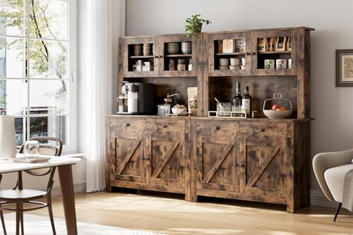 Kitchen Pantry Cabinet with Microwave Stand