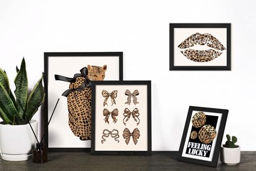 16 PCS Framed Leopard Wall Art Decor (16 Count)