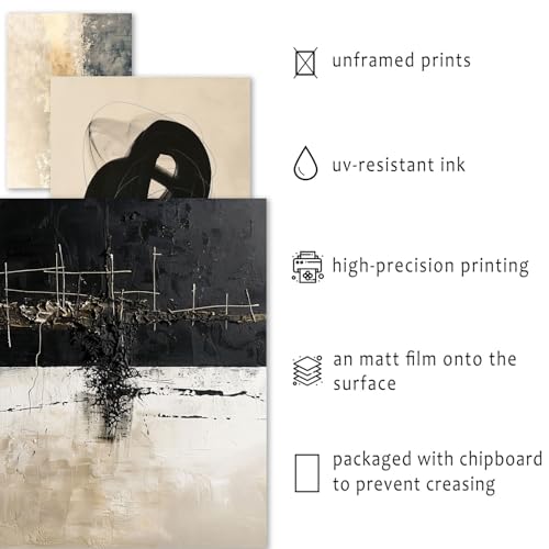 16 PCS Black and White Abstract Wall Art Decor (16 Count)