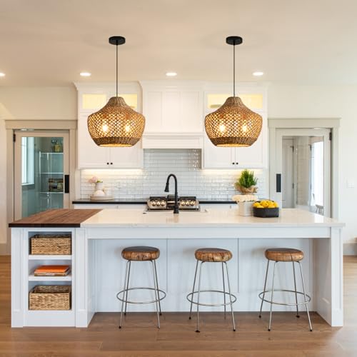 Woven Seagrass Pendant Light (2 Count)