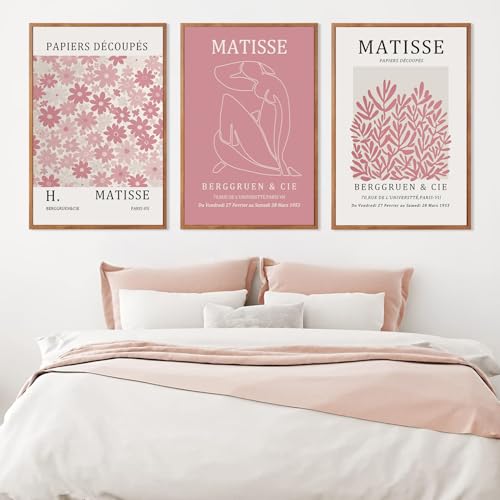 Matisse Pink Framed Wall Art Set