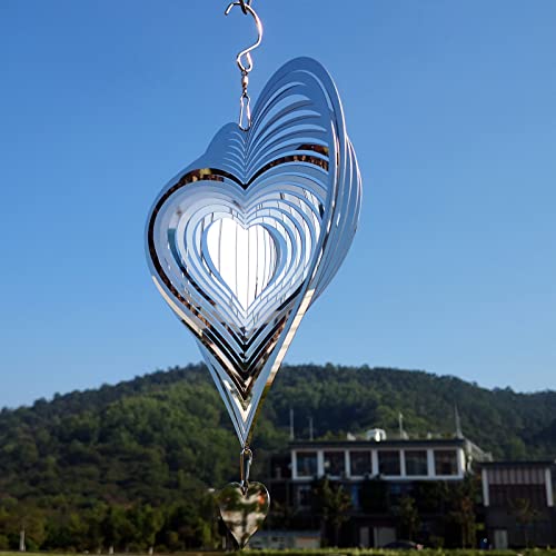 Stainless Steel Reflective Wind Spinners Outdoor Garden Decor